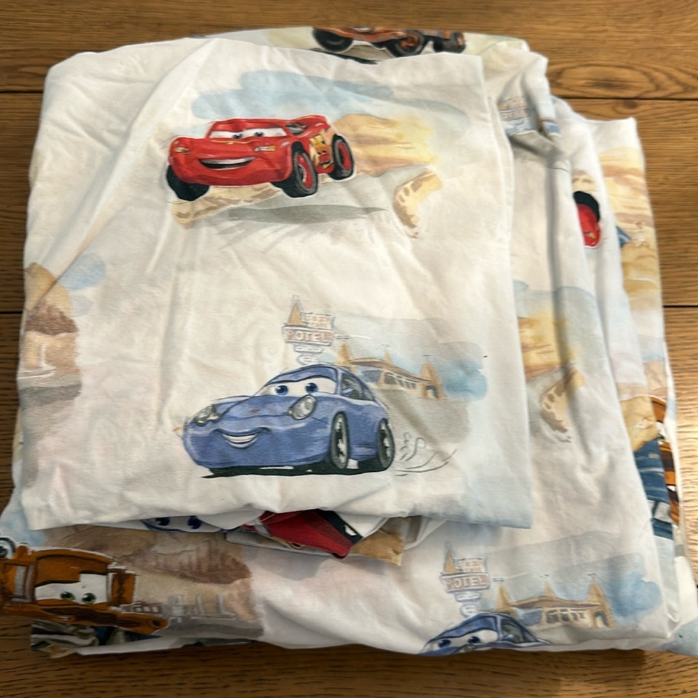 Pottery Barn Kids Queen Sheet Set-Cars